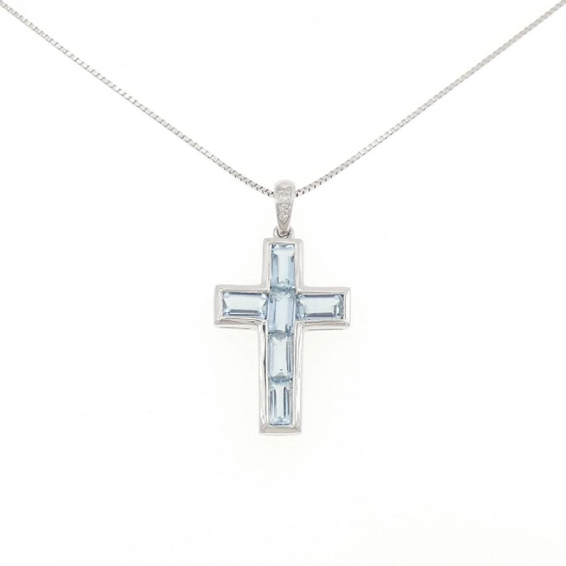 Dây chuyền Aquamarine PT900/PT850 1.43CT - Hàng hiệu Chính hãng 859460