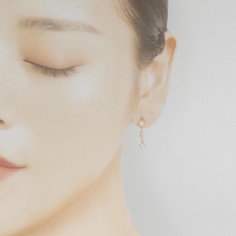 K18PG Bông tai Cubic - Hàng hiệu Chính hãng 869002