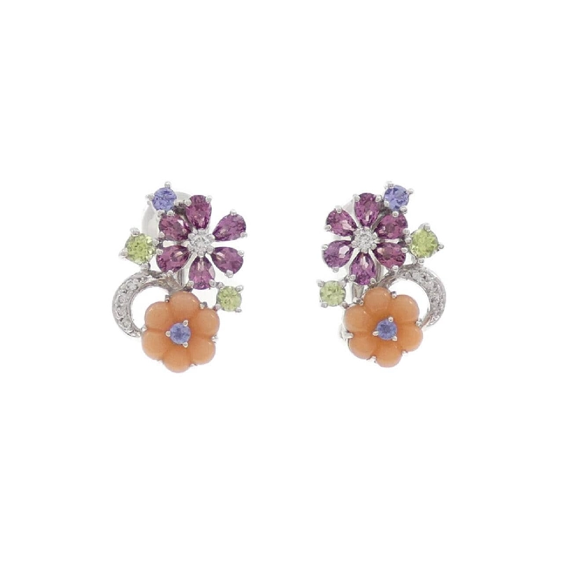 PT900/K14WG Bông tai đá màu hoa - Hàng hiệu Authentic 870104