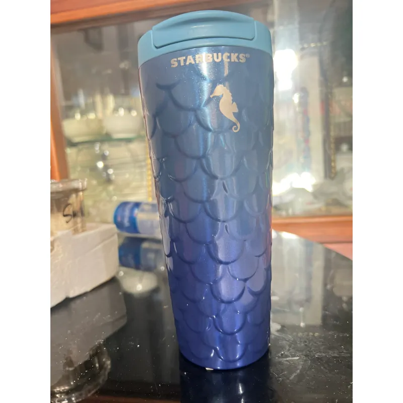 Bán ly Starbucks inox vảy cá xanh (Mermaid Scale) 🧜‍♀️💙 757951
