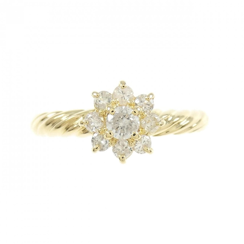 Nhẫn kim cương hoa K18YG 0.32CT 670141