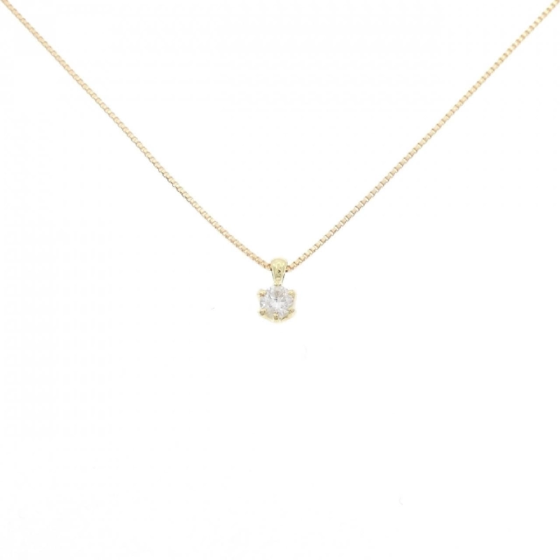 K18YG Solitaire Diamond Necklace - Hàng hiệu Chính hãng 866293