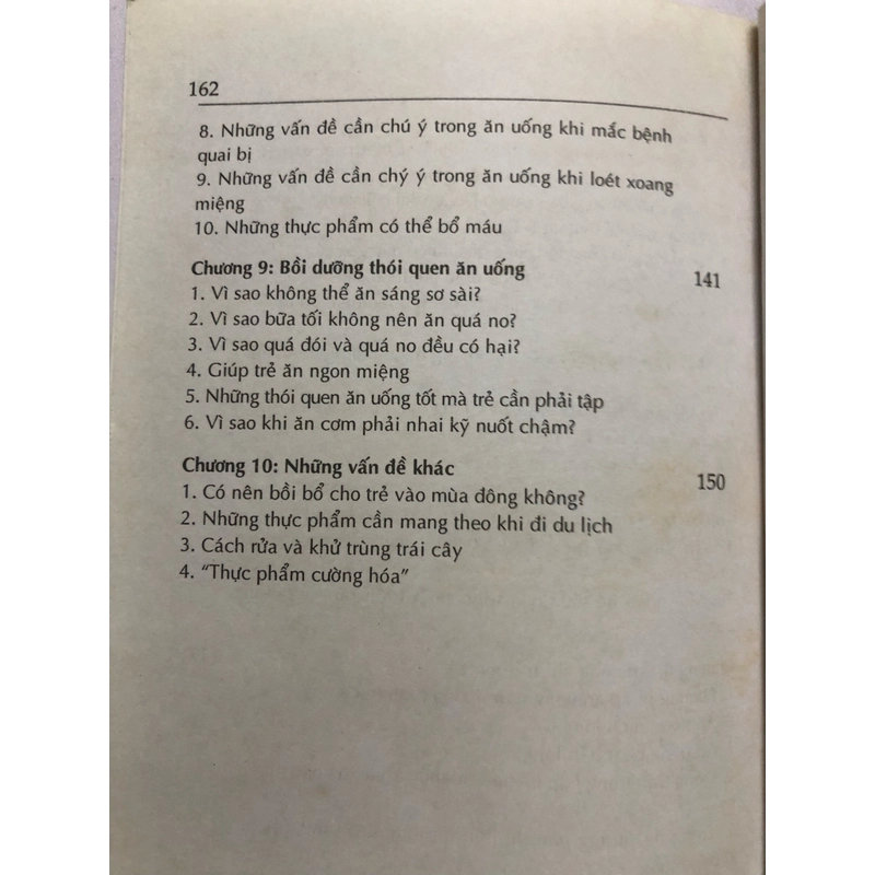 99 CÂU HỎI VỀ DINH DƯỠNG CHO TRẺ - 162 trang, nxb: 2007 320381