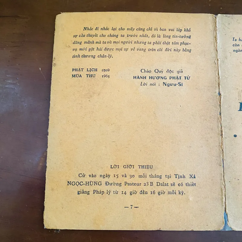 Chân lý pháp vương xá (năm 1965)  723075