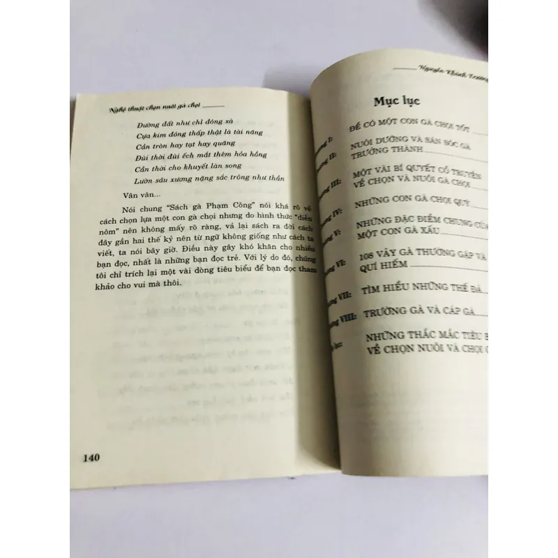 NGHỆ THUẬT CHỌN NUÔI GÀ CHỌI 726849