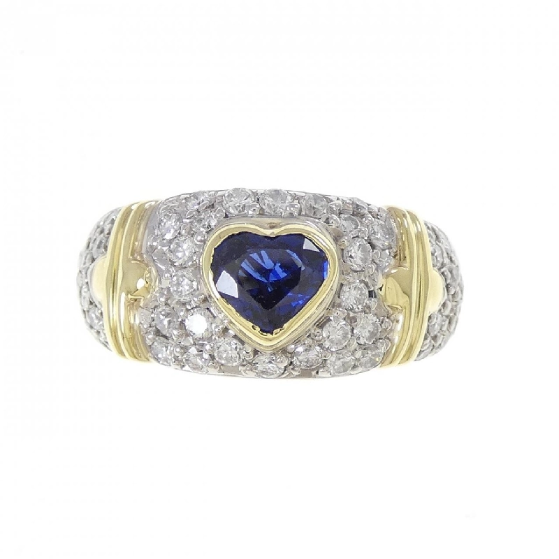 Nhẫn Sapphire hình trái tim PT900/K18YG 0.87CT - Hàng hiệu Chính hãng 852341