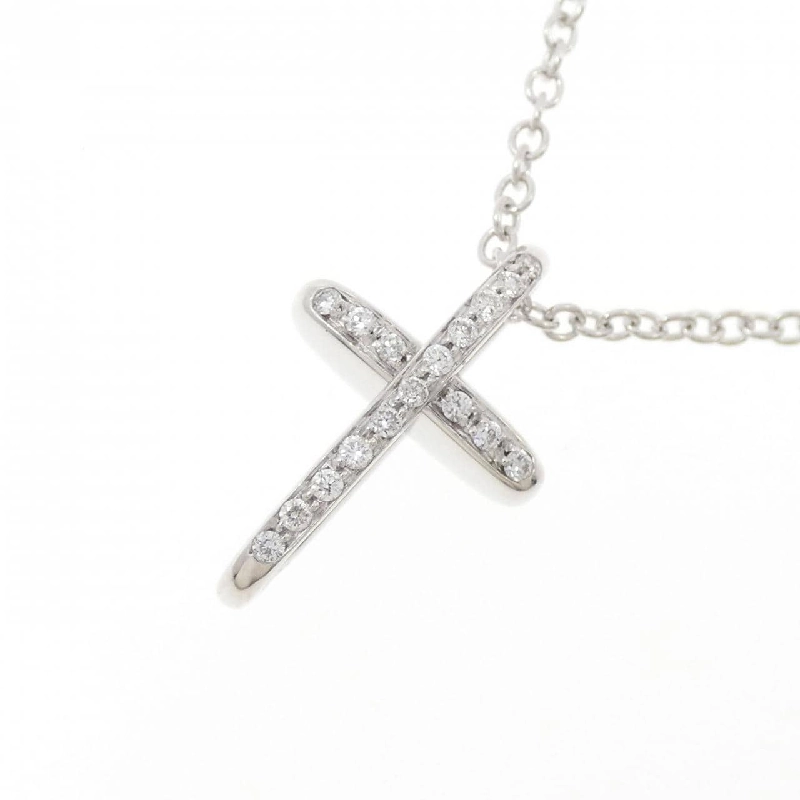 750WG Cross Diamond Necklace - Hàng hiệu Authentic 860061