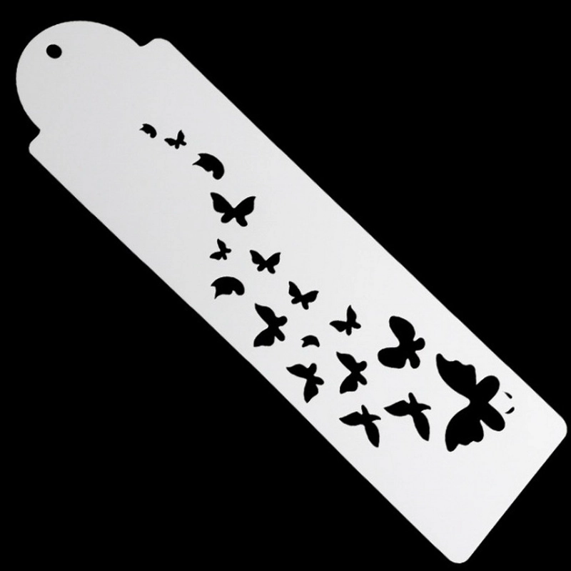 Khuôn Stencil rắc bột trang trí bánh, làm viền rau câu, fondant bươm bướm - Mã số 1243 338694