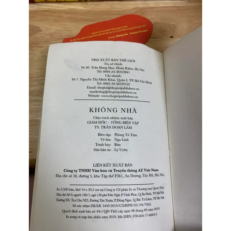 Không Nhà - Tomny Orange 928020