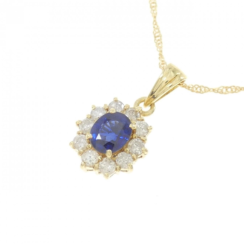 K18YG Sapphire Necklace 0.52CT - Hàng hiệu Authentic 862157