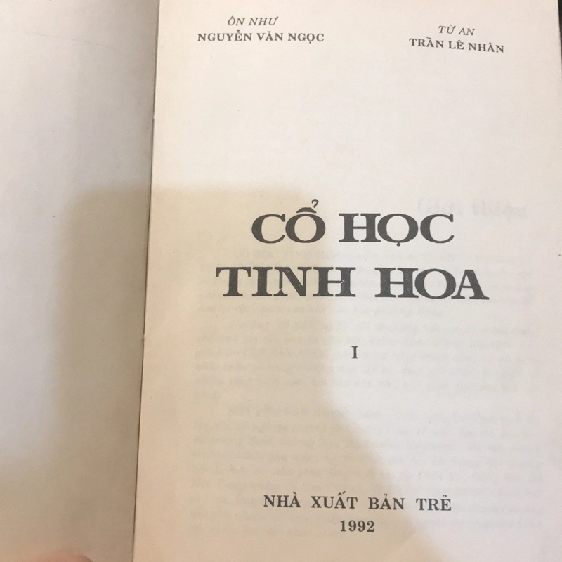 CỔ HỌC TINH HOA (XB 1992) 494845