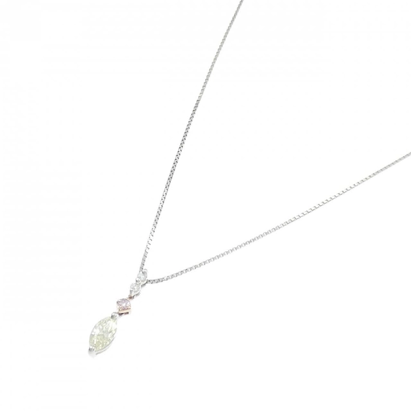 Dây chuyền kim cương PT900/K18PG/PT850 0.526CT - Hàng hiệu Chính hãng 857379