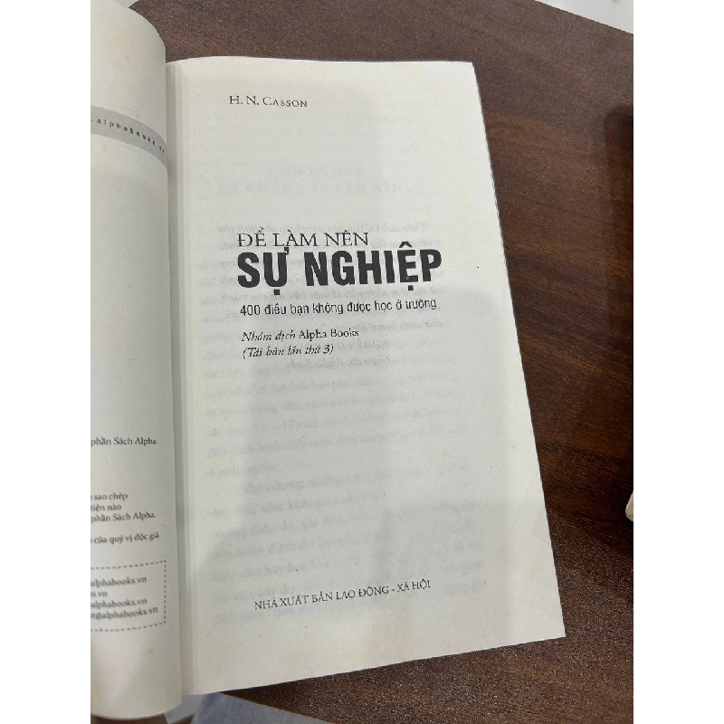 Để làm nên sự nghiệp - H.N.CASSON 932898