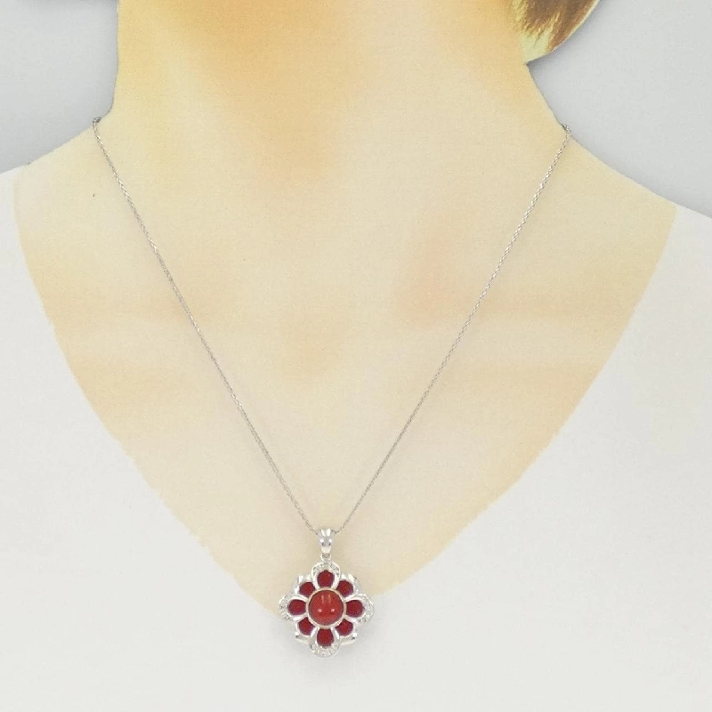 K18WG Mặt dây chuyền san hô - Hàng hiệu Chính hãng 865891