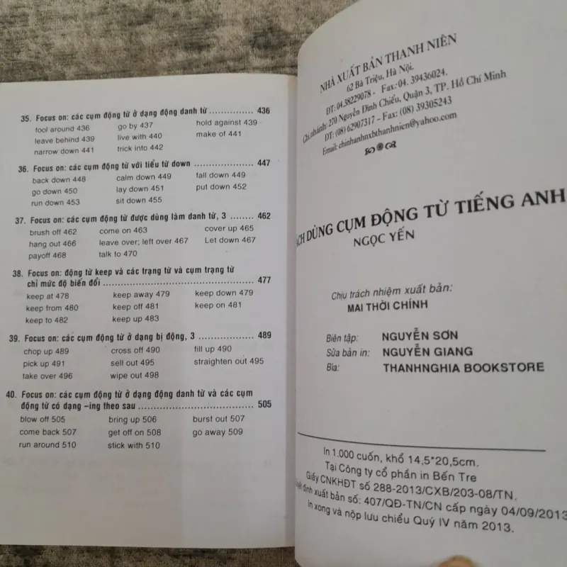 Sử dụng Cụm Động từ tiếng Anh. Tác giả Ngọc Yến. 749604