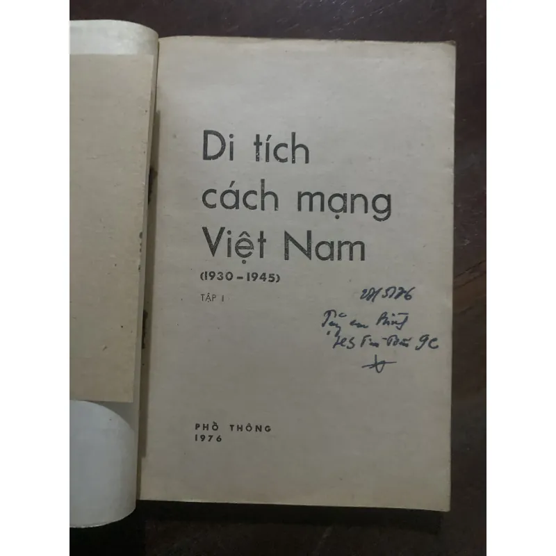 Di tích Cách mạng Việt Nam (Tập một)- nxb Phổ Thông 1035333