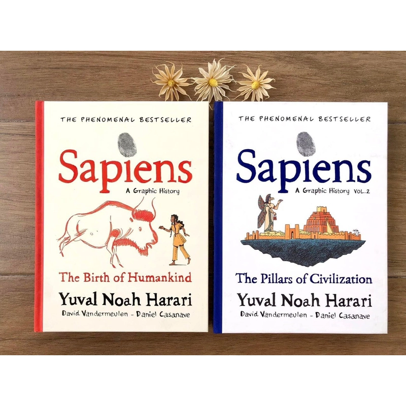 Bộ sách Sapiens - lược sử loài người 2 cuốn tiếng Anh 463045