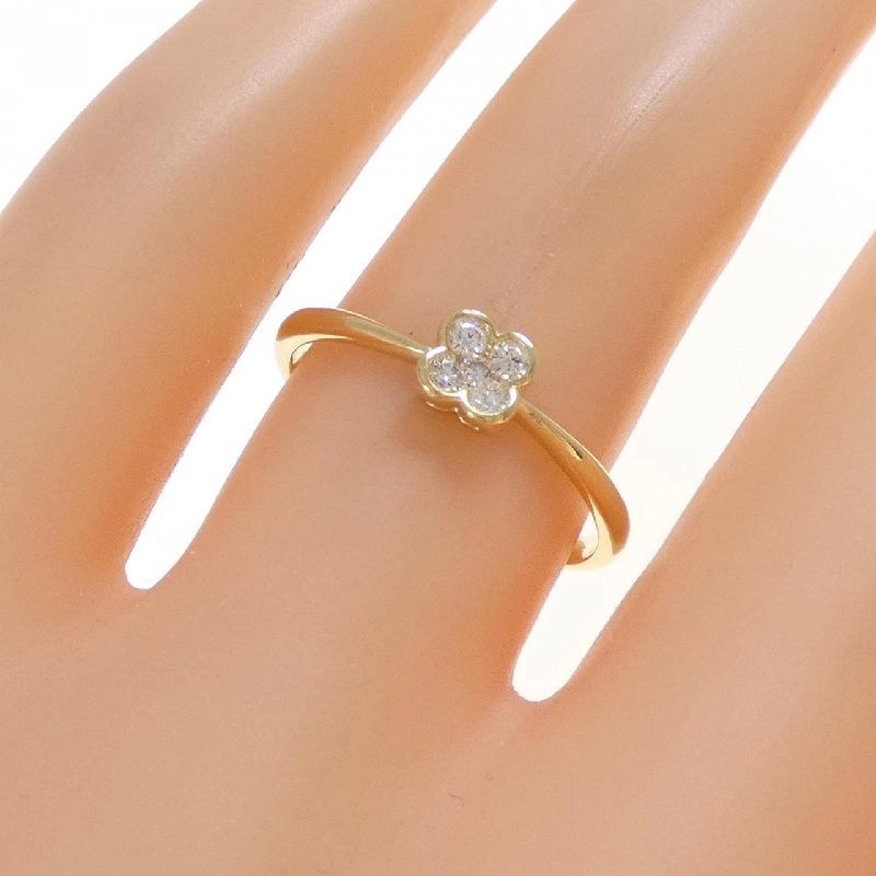 Nhẫn kim cương hoa K18YG 0.10CT - Hàng hiệu Authentic 852934