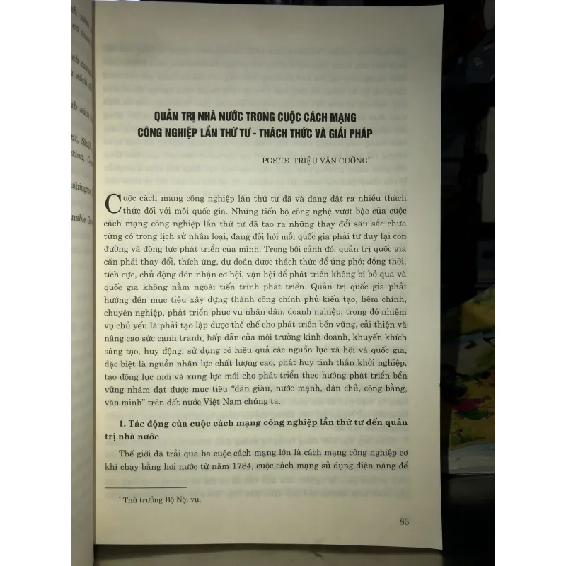 Cuộc cách mạng công nghiệp lần thứ tư với quản trị nhà nước 755294