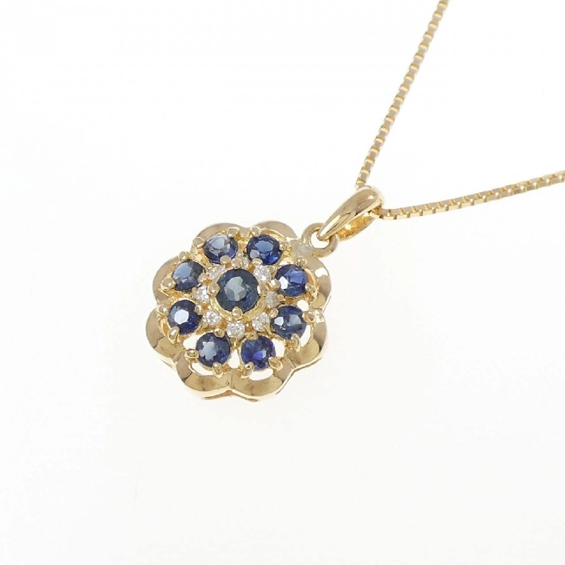K18YG Sapphire Necklace 0.70CT - Hàng hiệu Authentic 858442