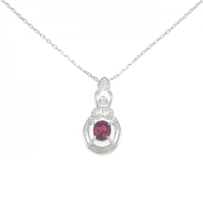 Dây chuyền ruby PT900/PT850 0.77CT - Hàng hiệu Authentic 856410