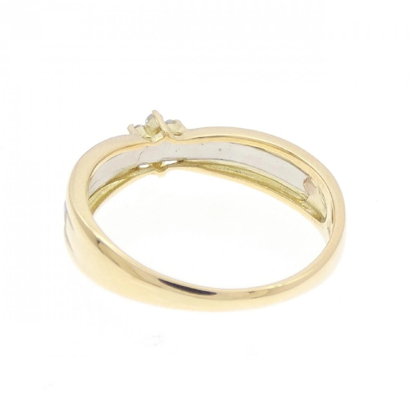 Nhẫn kim cương hoa K18YG/PT900 0.07CT 672289