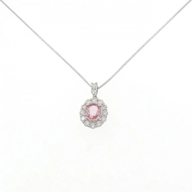 Dây chuyền Sapphire Padparadscha PT900/PT850 1.115CT - Hàng hiệu Chính hãng 856893