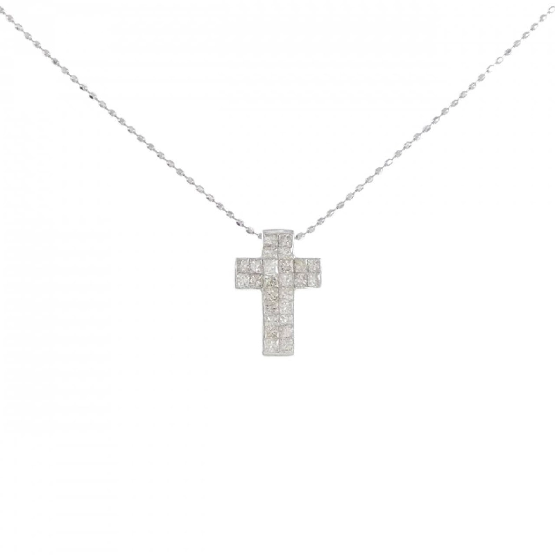 K18WG Dây chuyền kim cương chéo 0.50CT - Hàng hiệu Chính hãng 867521