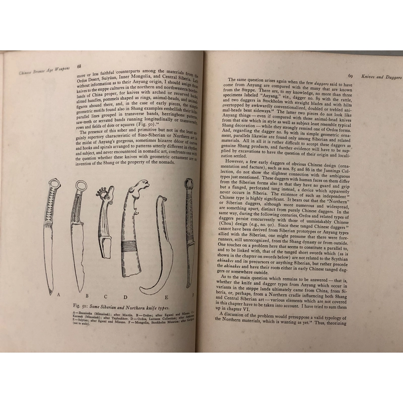 CHINESE BRONZE AGE WEAPONS - Vũ khí Trung Hoa thời đại đồ đồng - Max Loehr - 1956 459642