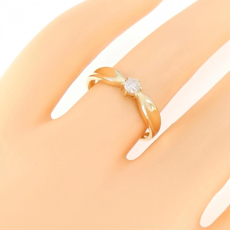 Nhẫn kim cương Solitaire K18YG 0.14CT 673672