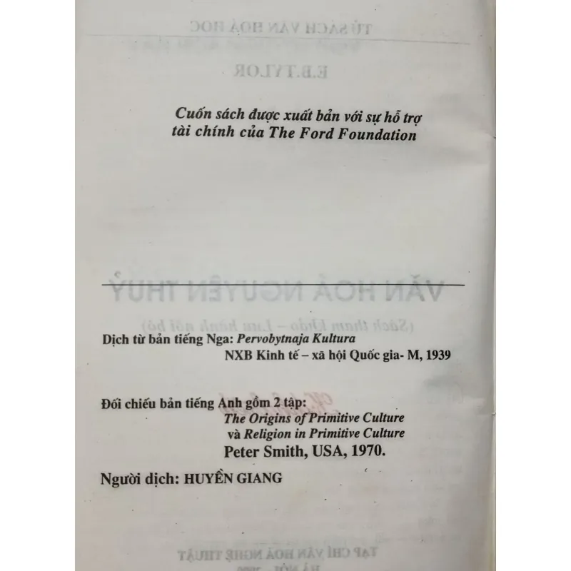 Văn hóa nguyên thủy (Tylor) 791103