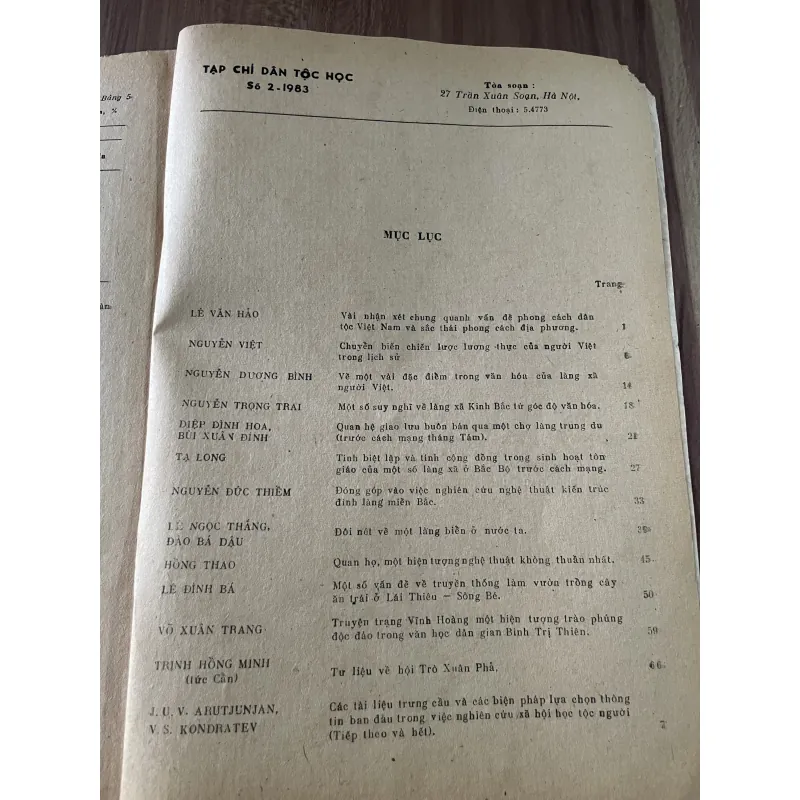 Tạp chí Dân tộc học - khổ lớn - 2.1983 788998