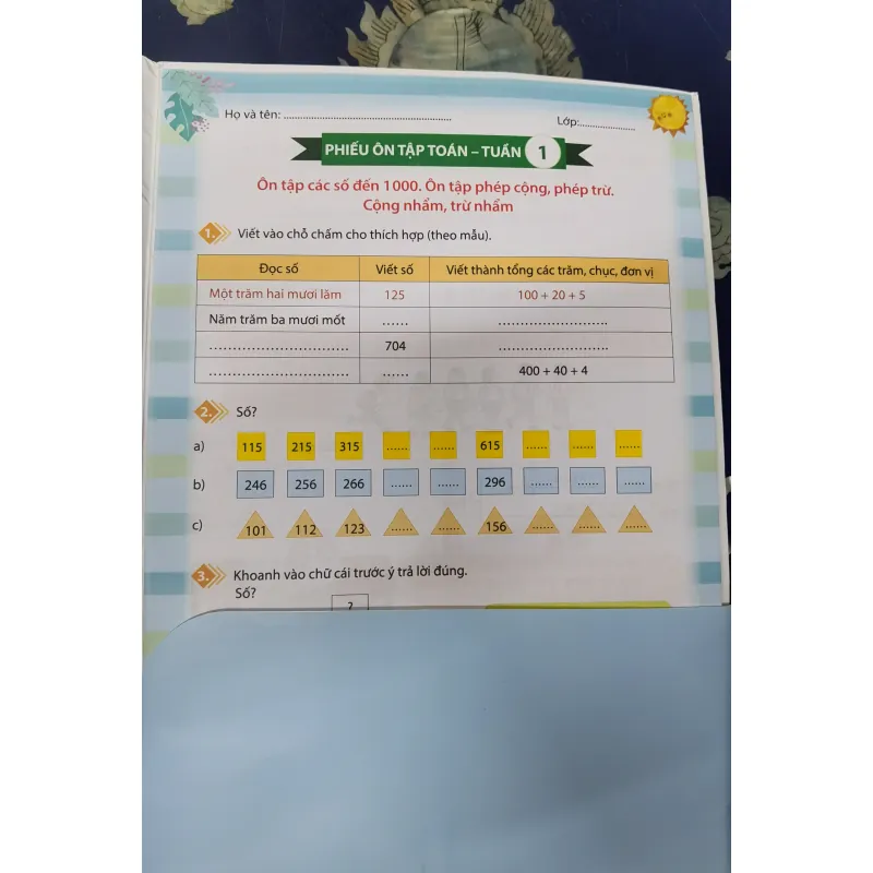 [Sách tham Khảo] Phiếu ôn tập cuối tuần môn Toán lớp 3 - Huỳnh Thị Kim Trang  996076