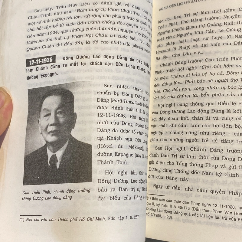 100 SỰ KIỆN LỊCH SỬ SÀI GÒN - THÀNH PHỐ HỒ CHÍ MINH TRONG THẾ KỶ XX (XB 2001) 473328