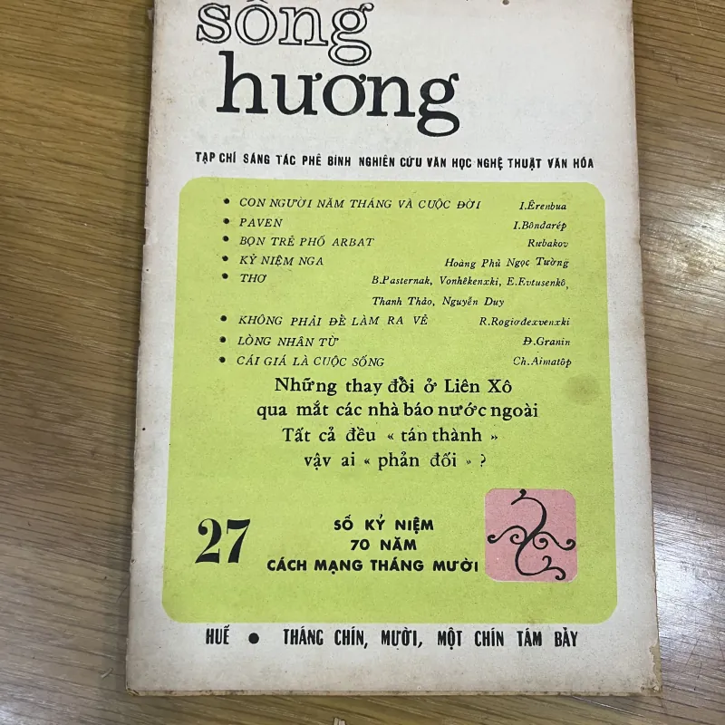 Tạp Chí Sông Hương (Huế) Số 23,24,25,26,27,28 (1987) 784839
