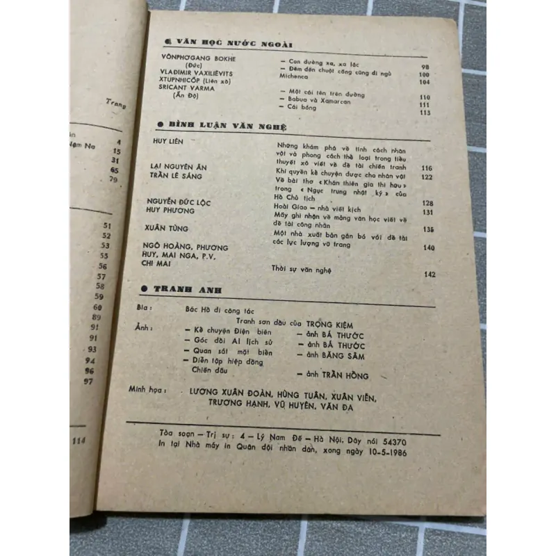 TẠP CHÍ VĂN NGHỆ QUÂN ĐỘI  3.1986 556940