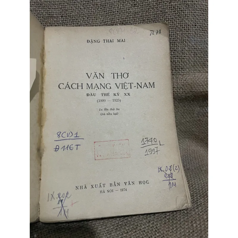Đặng Thái Mai-  Văn thơ cách mạng Việt Nam đầu thế kỷ 20  748182