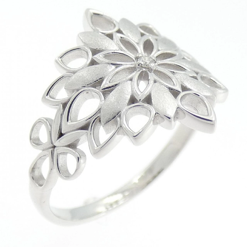 Nhẫn kim cương hoa K18WG 0.01CT 668711