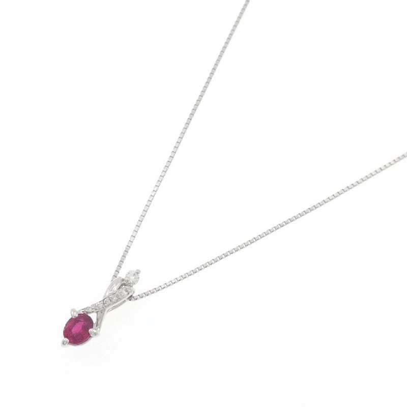 Dây chuyền ruby PT900/PT850 0.40CT - Hàng hiệu Chính hãng 860820