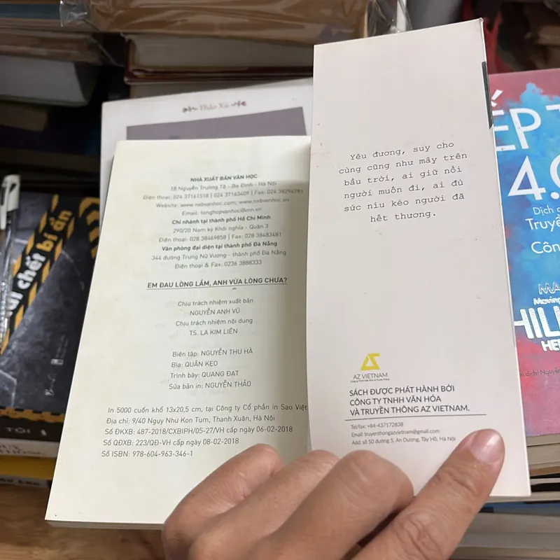 [Chữ Ký Tác Giả] - II Tình Yêu: Em Đau Lòng Lắm, Anh Vừa Lòng Chưa? - Trí - 2018 695687