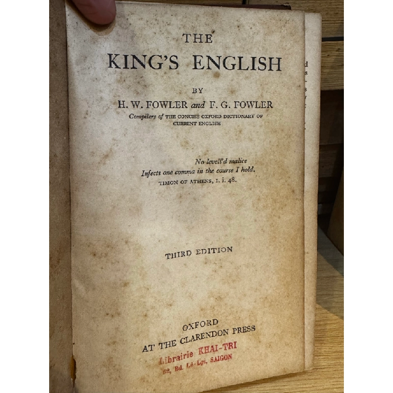 The King’s English - H. F. Fowler & F. G. Fowler 473052
