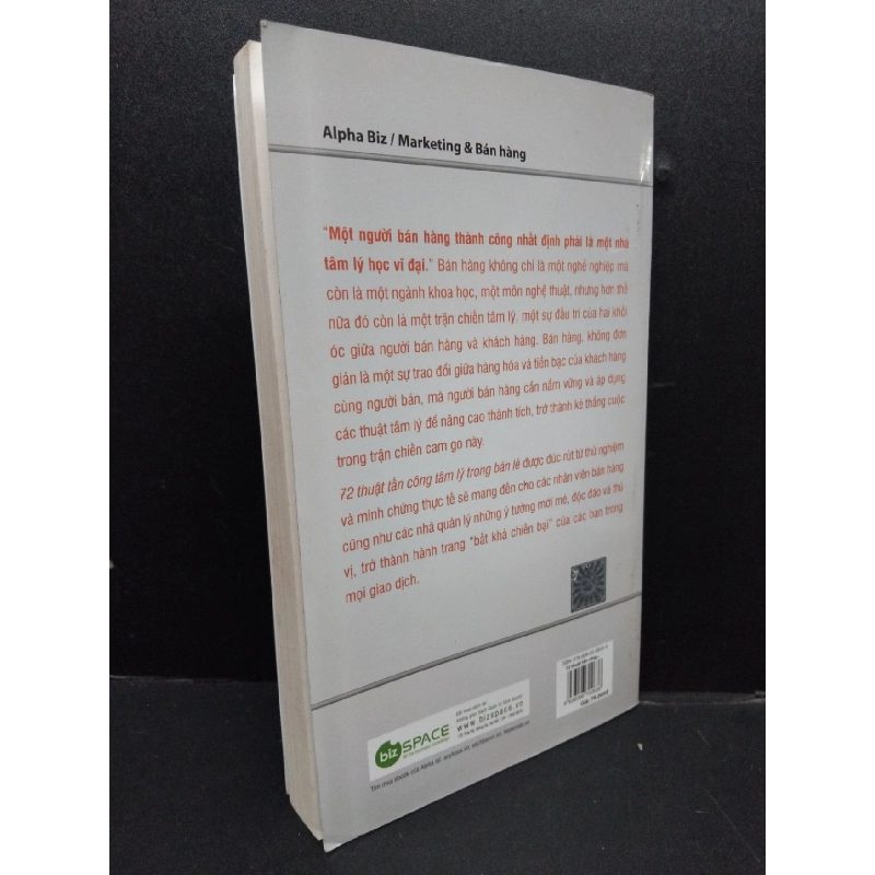 72 Thuật tấn công tâm lý trong bán lẻ mới 80% ố bẩn nhẹ 2018 HCM1008 Alpha Books MARKETING KINH DOANH 916396
