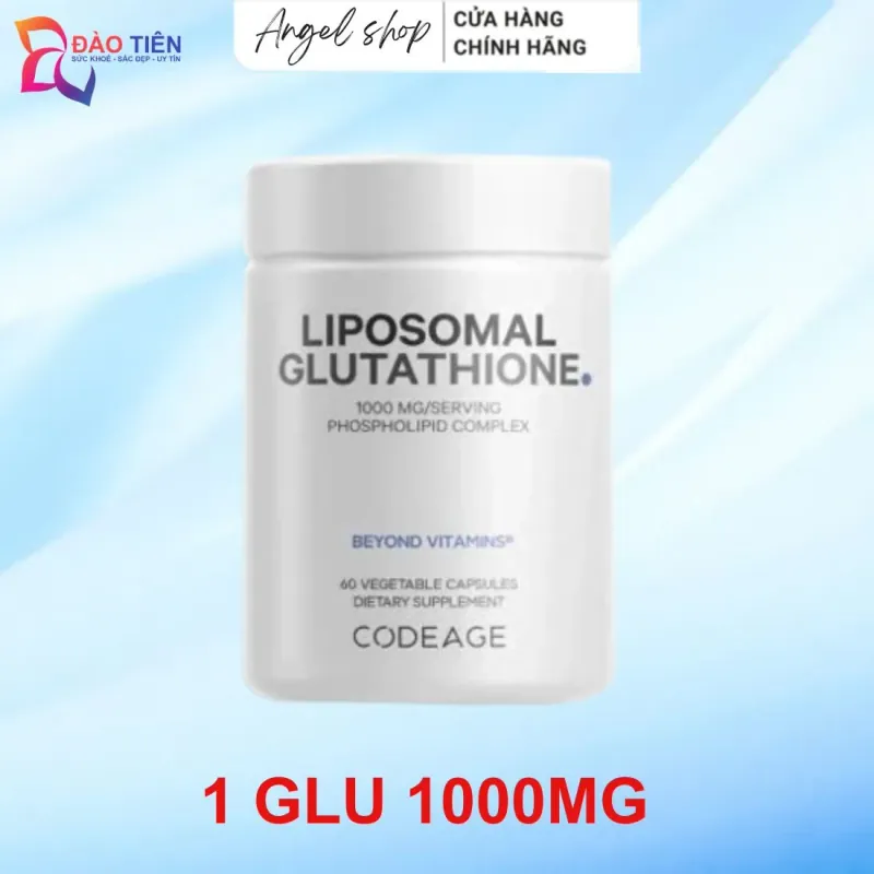 (Hàng CTY mới) Viên GLU 1000mg Glutathione Liposomal Codeage nhập khẩu Mỹ hộp 60 viên 736876
