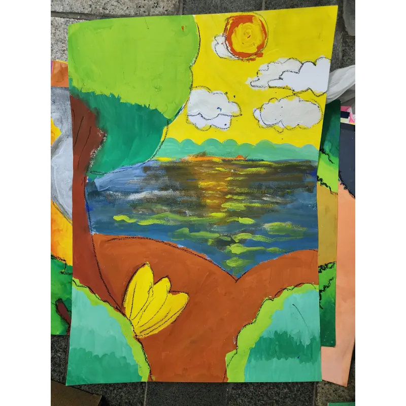 Combo 22 tranh vẽ acrylic chủ đề phong cảnh 799973