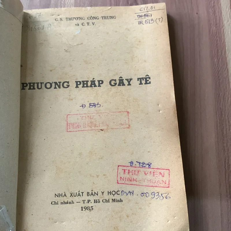Phương pháp gây tê, Trương Công Trung  622203