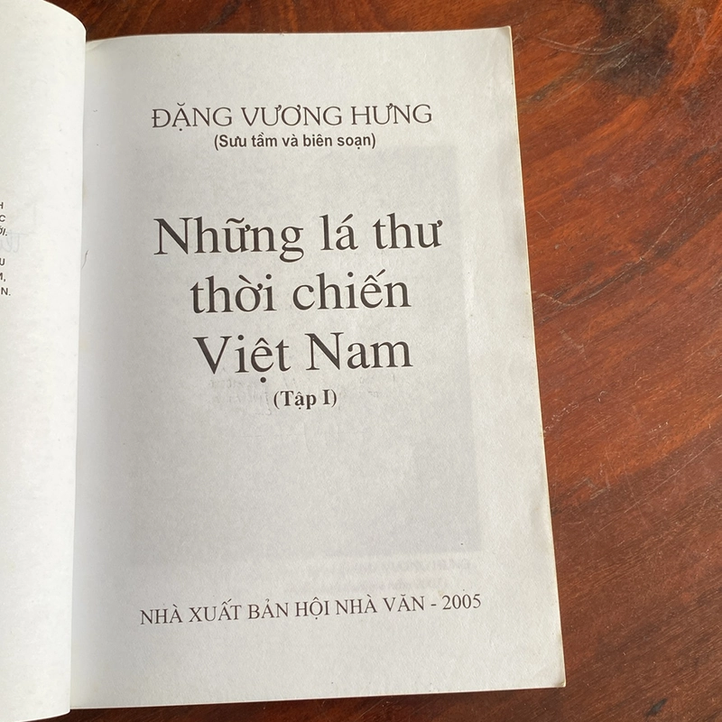 NHỮNG LÁ THƯ THỜI CHIẾN VIỆT NAM T1 (XB 2005) 473609