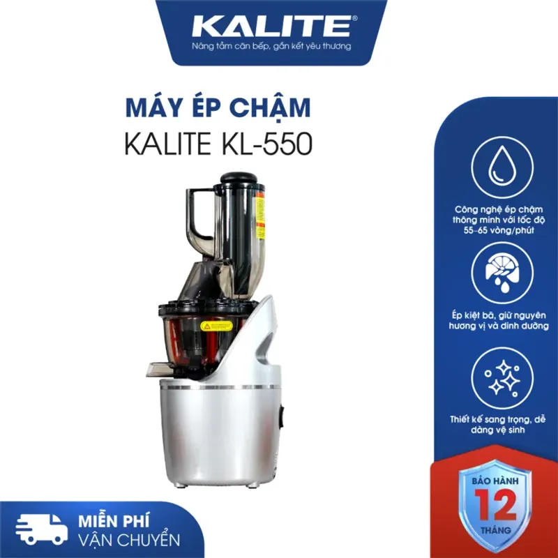 MÁY ÉP CHẬM KALITE KL-550 MÀU ĐEN-BẠC CHĨNH HÃNG MỚI 100% 575681