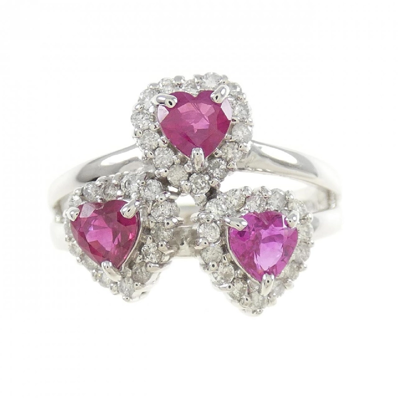 Nhẫn ruby hình trái tim K18WG 0.91CT 671960