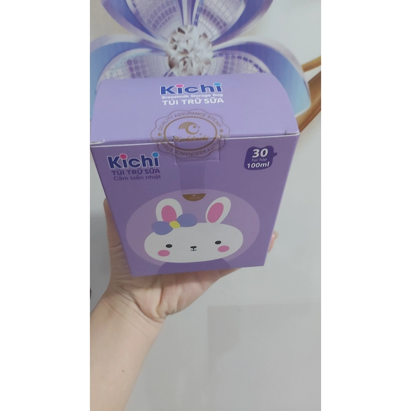 Túi trữ sữa Kichi size 100ml- 30 túi cảm biến nhiệt độ 393455