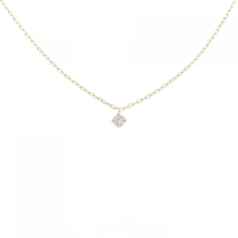 K18YG Solitaire Dây chuyền kim cương 0.1CT - Hàng hiệu Chính hãng 855683